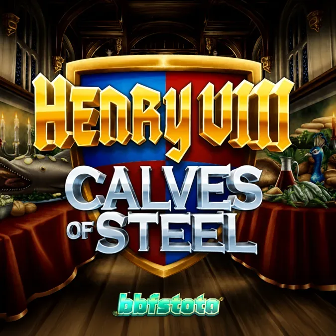 Tampilan visual slot Henry 8th Calves of Steel dengan tema gym Tudor